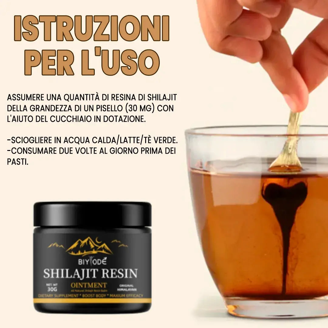 100% Shilajit Puro 💎 Fonte di Energia Vitale Dell'Himalaya